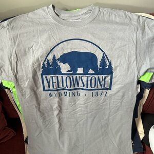 Gray Yellowstone Graphic T-Shirt